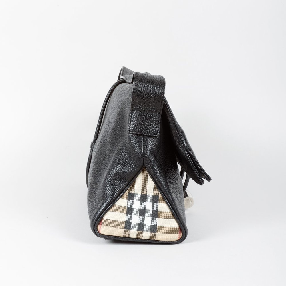 Burberry Haymarket Horn Toggle Shoulder Bag - Picture 3 of 11